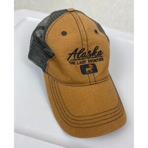 Alaska The Last Frontier Embroidered Moose Trucker Hat Outdoors Hunting Hiking
